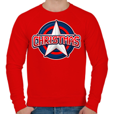 PRINTFASHION CHRISTMAS HERO - Férfi pulóver - Piros férfi pulóver, kardigán