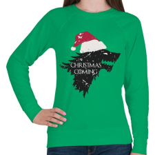 PRINTFASHION Christmas is coming - Trónok harca - fehér - Női pulóver - Zöld női pulóver, kardigán