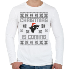 PRINTFASHION Christmas is coming Trónok harca - Férfi hosszú ujjú póló - Fehér férfi póló