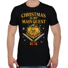 PRINTFASHION Christmas is my main quest - Férfi póló - Fekete férfi póló