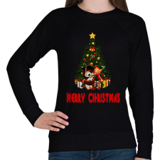 PRINTFASHION christmas - Női pulóver - Fekete női pulóver, kardigán
