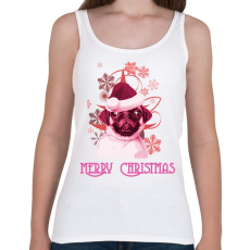 PRINTFASHION christmas pug - Női atléta - Fehér