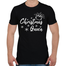 PRINTFASHION Christmas Queen - Férfi póló - Fekete