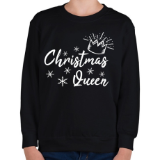PRINTFASHION Christmas Queen - Gyerek pulóver - Fekete