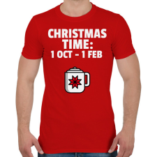 PRINTFASHION CHRISTMAS TIME - Férfi póló - Piros férfi póló