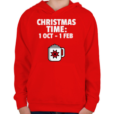 PRINTFASHION CHRISTMAS TIME - Gyerek kapucnis pulóver - Piros gyerek pulóver, kardigán