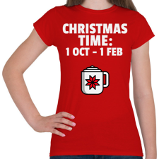 PRINTFASHION CHRISTMAS TIME - Női póló - Piros női póló