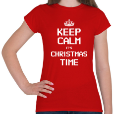 PRINTFASHION CHRISTMAS TIME - Női póló - Piros