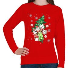 PRINTFASHION Christmas Vespa - Női pulóver - Piros női pulóver, kardigán