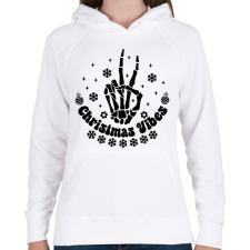 PRINTFASHION Christmas vibes - Női kapucnis pulóver - Fehér női pulóver, kardigán