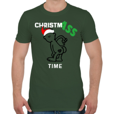 PRINTFASHION ChristmASS - Férfi póló - Katonazöld