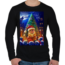 PRINTFASHION Christmasuj - Férfi hosszú ujjú póló - Fekete