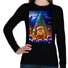 PRINTFASHION Christmasuj - Női hosszú ujjú póló - Fekete női póló
