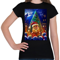 PRINTFASHION Christmasuj - Női póló - Fekete