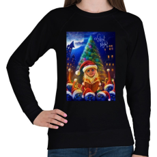 PRINTFASHION Christmasuj - Női pulóver - Fekete