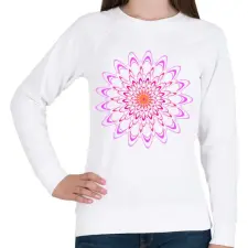 PRINTFASHION Chrysanthemum - rózsaszín - Női pulóver - Fehér női pulóver, kardigán
