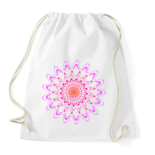 PRINTFASHION Chrysanthemum - rózsaszín - Sportzsák, Tornazsák - Fehér tornazsák