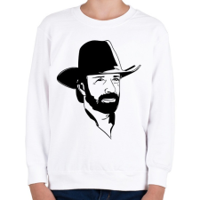 PRINTFASHION Chuck Norris - Gyerek pulóver - Fehér gyerek pulóver, kardigán