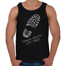 PRINTFASHION Chuck Norris itt járt - Férfi atléta - Fekete