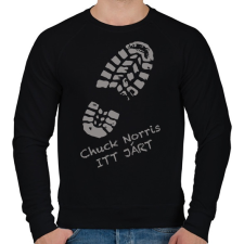 PRINTFASHION Chuck Norris itt járt - Férfi pulóver - Fekete férfi pulóver, kardigán
