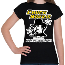 PRINTFASHION Chuck Norris nem lélegzik, fogva tartja a levegőt! - Női póló - Fekete női póló