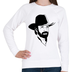 PRINTFASHION Chuck Norris - Női pulóver - Fehér