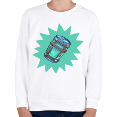 PRINTFASHION Chug Jug - Gyerek pulóver - Fehér