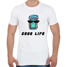 PRINTFASHION Chug Life - Fortnite - Férfi póló - Fehér férfi póló