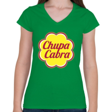 PRINTFASHION Chupacabra - Női V-nyakú póló - Zöld női póló