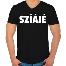 PRINTFASHION CIA - Férfi V-nyakú póló - Fekete