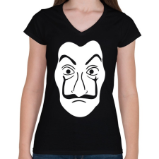 PRINTFASHION Ciao Bella  - Női V-nyakú póló - Fekete női póló