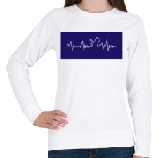 PRINTFASHION Cic ekg - Női pulóver - Fehér női pulóver, kardigán