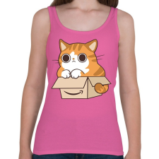 PRINTFASHION Cica a dobozban - Női atléta - Rózsaszín női trikó