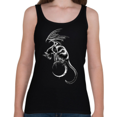 PRINTFASHION Cica a holdon - Női atléta - Fekete