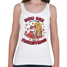 PRINTFASHION Cica, amit karácsonyra akarok - Női atléta - Fehér
