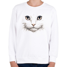 PRINTFASHION Cica arc - Gyerek pulóver - Fehér