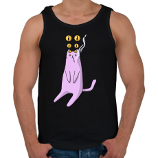 PRINTFASHION Cica és cigi - Férfi atléta - Fekete