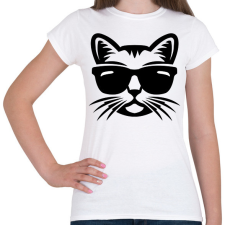 PRINTFASHION Cica fej - Női póló - Fehér női póló