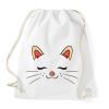 PRINTFASHION Cica fej - Sportzsák, Tornazsák - Fehér