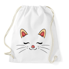 PRINTFASHION Cica fej - Sportzsák, Tornazsák - Fehér tornazsák