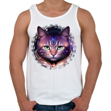 PRINTFASHION Cica - Férfi atléta - Fehér