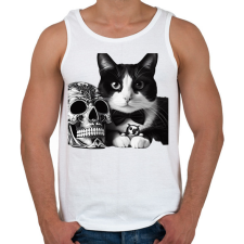 PRINTFASHION Cica - Férfi atléta - Fehér atléta, trikó