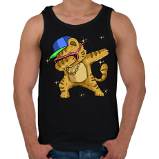 PRINTFASHION Cica - Férfi atléta - Fekete