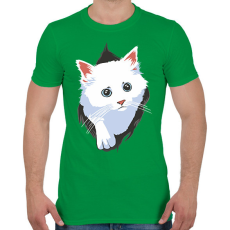 PRINTFASHION Cica - Férfi póló - Zöld