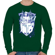 PRINTFASHION Cica - Férfi pulóver - Sötétzöld