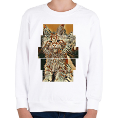 PRINTFASHION Cica - Gyerek pulóver - Fehér