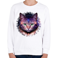 PRINTFASHION Cica - Gyerek pulóver - Fehér gyerek pulóver, kardigán