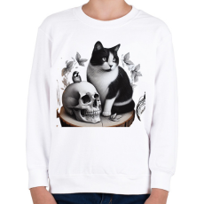 PRINTFASHION Cica - Gyerek pulóver - Fehér