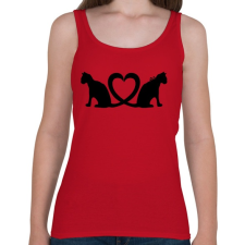 PRINTFASHION Cica imádat - Női atléta - Cseresznyepiros női trikó