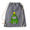 PRINTFASHION Cica karácsonyfa - Sportzsák, Tornazsák - Grafitszürke
